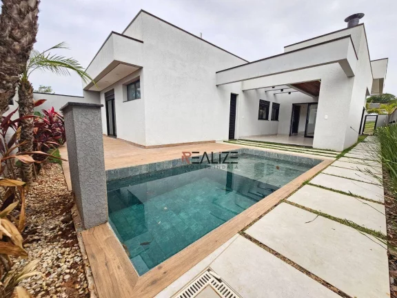 Imagem Casa moderna com 3 dormitórios à venda, 198 m² por R$ 2.090.000 - Condomínio Villa Sapezal - Indaiatuba/SP