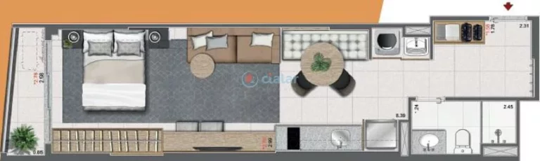 Imagem Studio à venda 1 Quarto 33.38M Centro Rio de Janeiro - RJ | Residencial Skylux