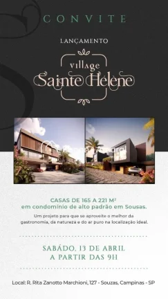 Imagem O Village Sainte Hélène é um condomínio exclusivo de casas de alto padrão, projetado para o mel...