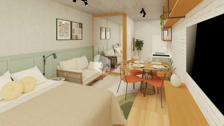 Imagem STUDIO À VENDA, COM 26M² COM PONTO PARA AR COND. AQUECIMENTO A GÁS, PONTO DE COOKTOP ELETRICO E TOMADAS USB E PERSIANAS DE ENROLAR - RESIDENCIAL JARDIM VERI