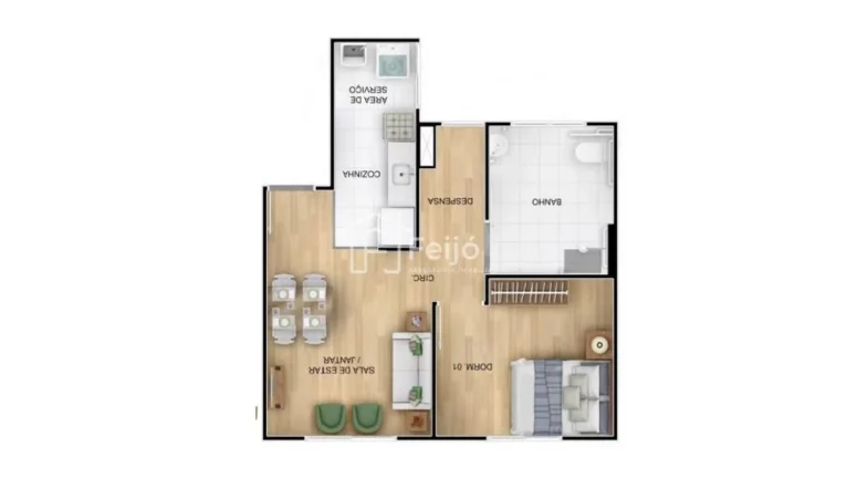Imagem Apartamentos novos 2 dormitórios no Campo Novo
