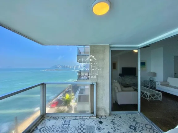 Imagem Apartamento com vista para o oceano no Morro do Maluf em Guarujá-SP: 3 quartos, 1 suíte, 2 salas, 3 banheiros, 1 vaga, 128m².