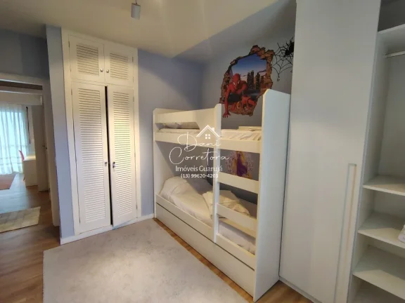 Imagem Apartamento atualizado e reformado com vista para o mar e lazer, 3 quartos com suíte e 2 vagas na Pitangueiras, Guarujá-SP - 165m² de área.