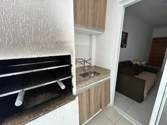 Imagem APARTAMENTO PRAIA GRANDE com 2 dormitórios sendo 1 suíte,1 vaga de garagem,varanda gourmet com churrasqueira,sala 2 ambientes