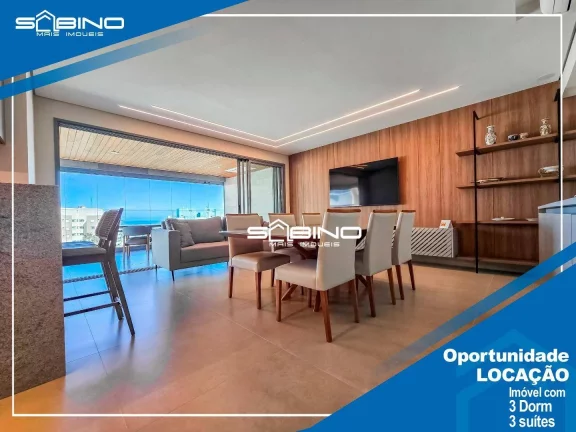 Imagem Apartamento Pé na Areia para Locação, com 3 Dormitórios 3 Suítes 143m² - Riviera de São Lourenço - Bertioga SP