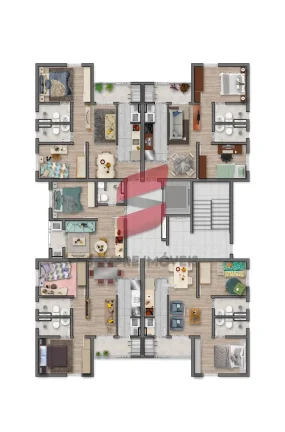 Imagem APARTAMENTO com 2 dormitórios à venda com 64.14m² por R$ 441.957,05 no bairro Santa Quitéria - CURITIBA / PR
