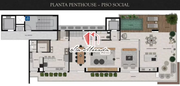 Imagem Salvador 550, Próx. Shopping Manauara - Apto c/ 253,68m² ou Dúplex 440,19m²