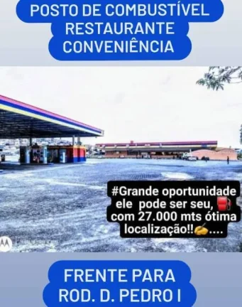 Imagem Posto de Gasolina com restaurante - Beira da rodovia