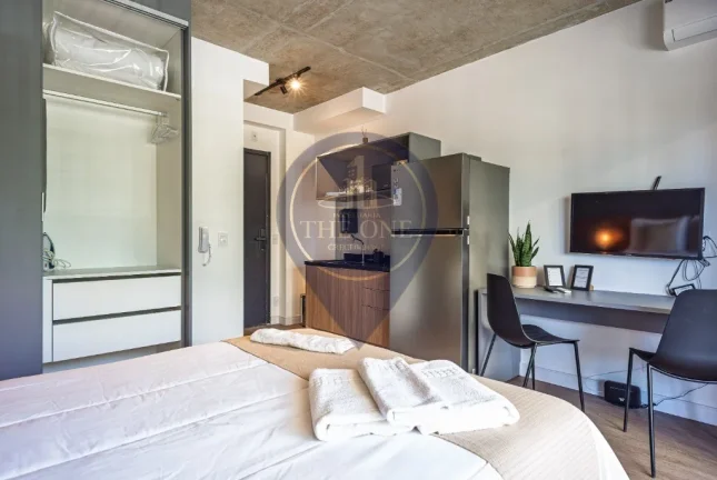 Imagem Studio moderno à venda em Indianópolis, São Paulo-SP: 1 quarto, 1 suíte, 1 sala, 1 banheiro, 26m² de área.