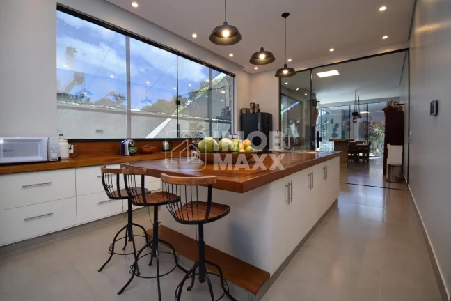 Imagem Venda de casa Condomínio Quintas do Santa Barbara 3 quartos suítes casa moderna nova espaço gourmet com parrilha churrasqueira