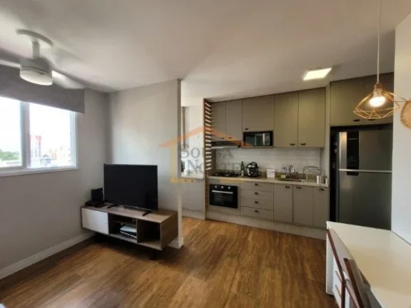 Imagem Apartamento com 40 m². Possui 2 dormitórios, 1 banheiro, piso em porcelanato em todos os ambientes...