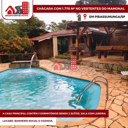 Imagem Chácara com 3 dorms, Vertentes do Mamonal, Pirassununga - R$ 1.3 mi, Cod: 55