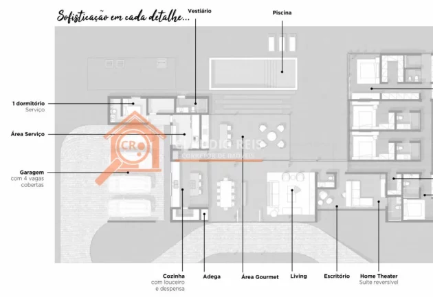 Imagem Casa com 5 Quartos à venda, 734m² - Chácara Flora