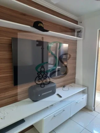 Imagem Venda de apartamento no Residencial Cosmos, Campinas. 2 dormitórios com armários, sala com varanda, cozinha com armários, lavanderia, banheiro, vaga