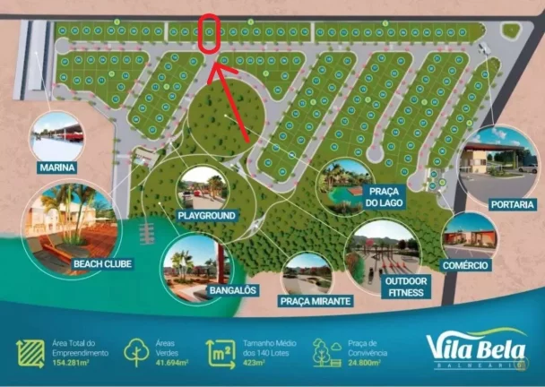 Imagem TERRENO COM ÓTIMA LOCALIZAÇÃO Á VENDA NO CONDOMÍNIO BALNEÁRIO VILA BELA EM RIFAINA/S