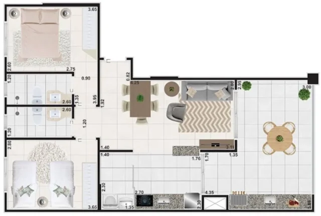 Imagem APARTAMENTO COM 79.61 m² - ENSEADA - GUARUJA SP