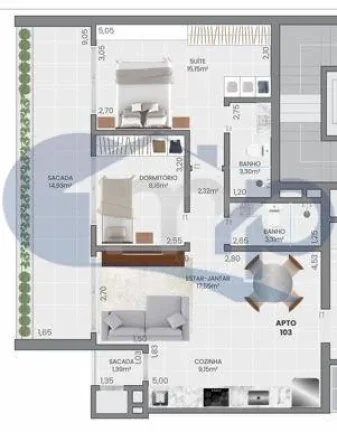 Imagem Apartamento á venda com 2 dormitórios na Praia da Cal em Torres/RS