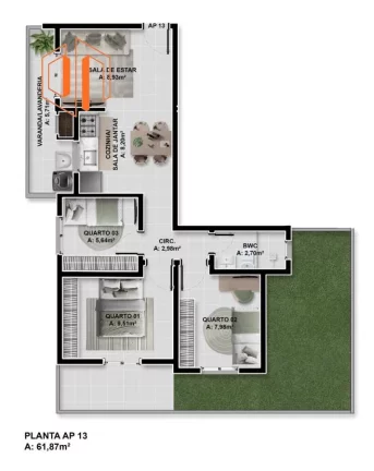 Imagem Apartamento para Venda em São José dos Pinhais, Santo Antônio, 3 dormitórios, 1 banheiro, 1 vaga