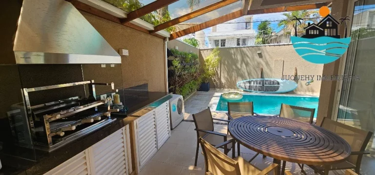 Imagem Casa em Condomínio, 30 metros da praia para Temporada em Juquehy c/ 4 suítes, piscina ... churrasqueira pv - max. 10 pessoas | Juquehy Imobiliária
