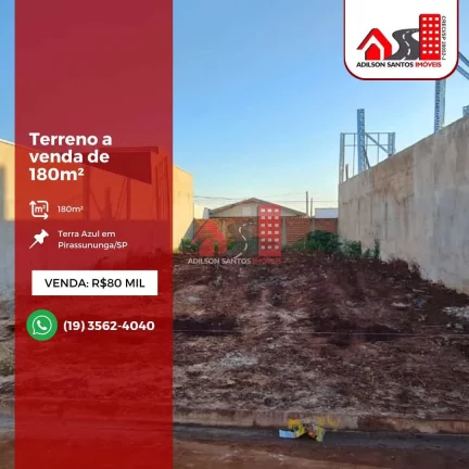 Terreno, TERRAZUL, Pirassununga - R$ 80 mil, Cod: 62