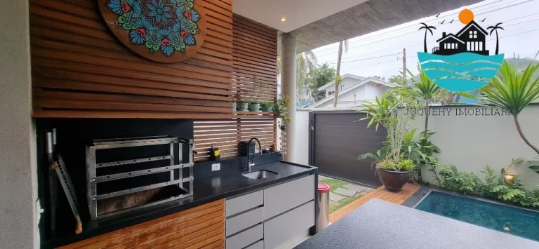 Imagem Venda ou Aluguel de casa em Juquehy - Condomínio com 4 suítes, 200m da praia, piscina privativa, área gourmet - máx. 12 pessoas | Juquehy Imobiliária