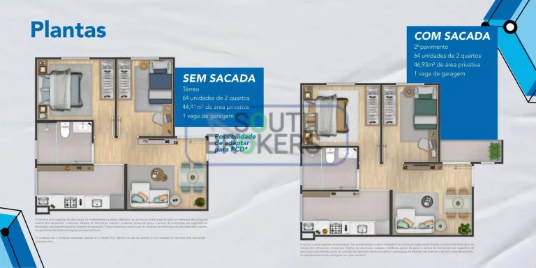 Imagem Lançamento em S. J. dos Pinhais - Apartamentos 2 dormitórios - Res. Safira