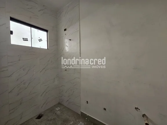 Imagem Casa geminada em construção, 3 quartos (1 suíte), 98m² de área útil, 150m² de terreno, sala, cozinha, 2 banheiros, área gourmet com churrasqueira e 2 vagas.