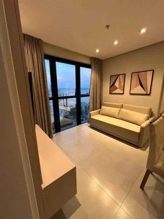 Imagem Apartamento mobiliado de 1 dormitório e 1 vaga na Meia Praia, Itapema/SC