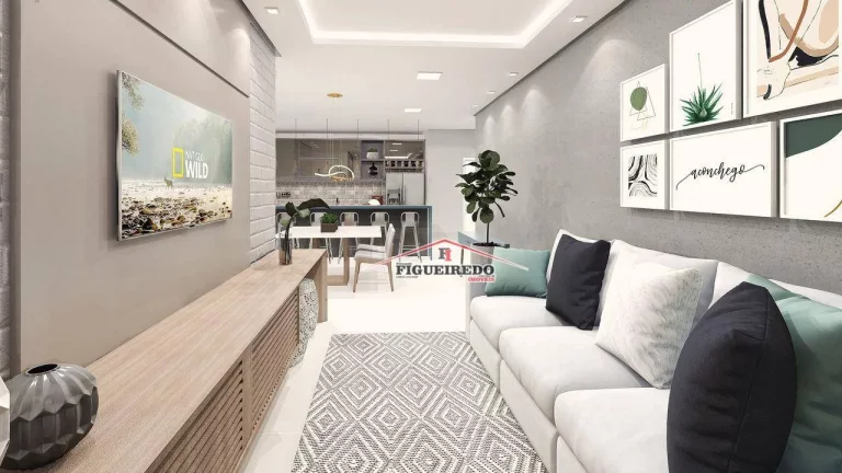 Imagem Apartamento à venda, 80 m² por R$ 480.000,00 - Vila Assunção - Praia Grande/SP