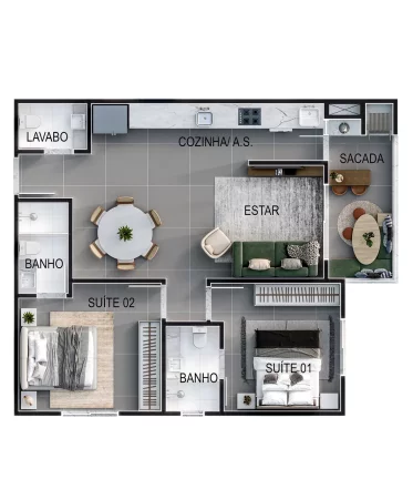 Imagem San Andrés - Apartamento à venda no bairro Bombas - Bombinhas/SC