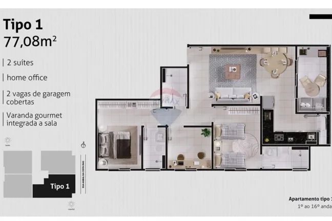 Imagem Apartamento na Planta 3 suítes Santa Terezinha Sorocaba