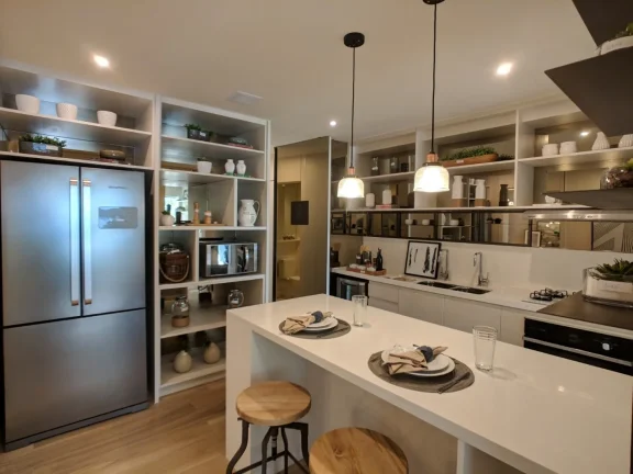 Imagem Apartamento 147,50M², 3Q, 3 Suítes, 4 Banheiros, 2 Vagas, Lavabo, Academia, Piscina Adulto e Infantil, Salão de Festas e Jogos, Deck Molhado.