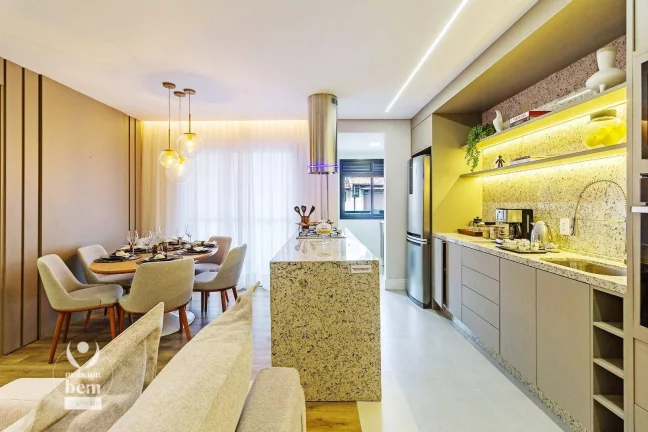 Imagem Apartamento novo com ampla sacada c/ churrasqueira, 3 quartos (1 suíte) à venda por R$ 875.000 - Boa Vista - Curitiba/PR