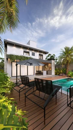 Imagem Casa de luxo com piscina de 3 quartos sendo 1 suíte em excelente localização com 207 m² privativ