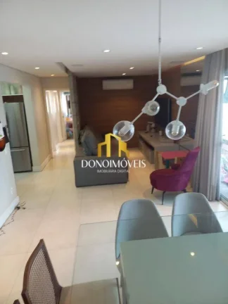 Imagem Apto venda 3 dorm vista piscina andar alto, 123m Cond Domo Life SBC SP