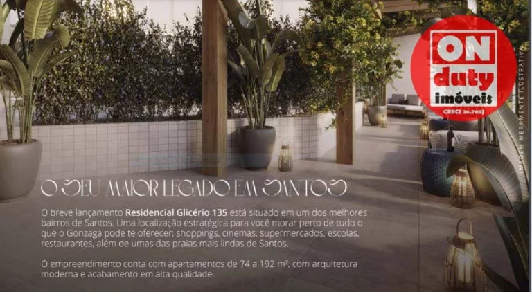 Imagem Apartamento com 3 dormitórios à venda, 94 m² a partir R$ 1.146.048 - Gonzaga - Santos/SP