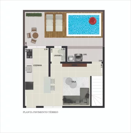 Imagem Sobrado de Condomínio com 2 dorms, 50 metros da Praia, Vila Atlântica, Mongaguá - R$ 347 mil, Cod: 1953