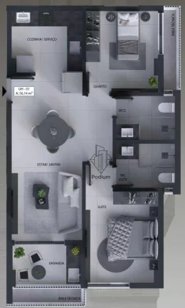 Imagem Apartamentos com 02 quartos a poucos metros do Parque Parahyba IV no Aeroclube/Bessa - AP2372