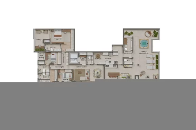 Imagem Apartamento de luxo à venda no Alameda Tatuapé Condomínio Clube Residence, São Paulo-SP, Vila Zilda: 3 quartos, 3 suítes, 4 banheiros, 2 vagas, 147m².