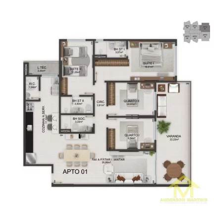 Imagem Apartamento com 3 Quartos à Venda, 109 m² em Praia De Itaparica - Vila Velha