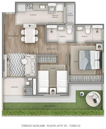Imagem Apartamento Vila Andrade - 51M², 2 Dorms, 1 Suíte, 1 Vaga, Lazer Completo.