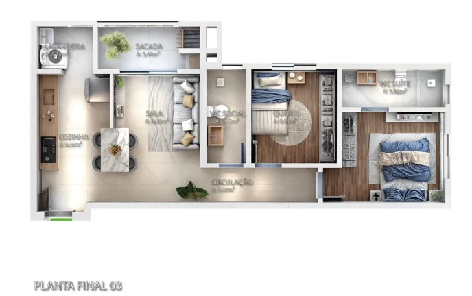 Imagem Apartamento em Santo Antônio - Joinville SC
