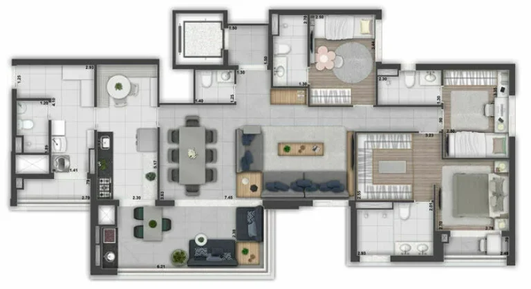 Imagem Apartamento Padrão 3 suítes no Paraíso