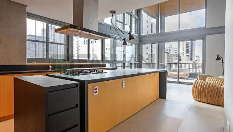 Imagem Imóvel de alto padrão: Apartamento à venda ou locação em São Paulo-SP, Cerqueira César - 1 quarto, 1 suíte, 2 salas, 2 banheiros, 1 vaga, 105m².