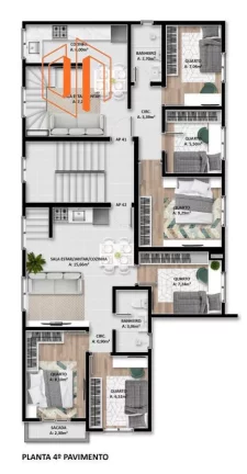 Imagem Apartamento para Venda em São José dos Pinhais, Parque da Fonte, 3 dormitórios, 1 banheiro, 1 vaga