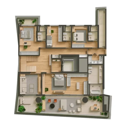 Imagem Apartamento com 4 suítes, 4 vagas à venda em São Paulo, Brooklin