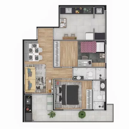Imagem APARTAMENTO COM 92 m² - OCIAN - PRAIA GRANDE SP