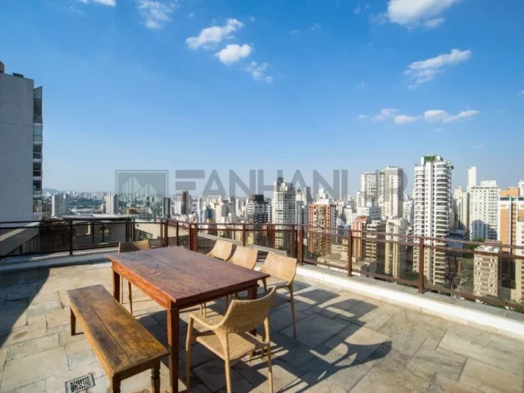 Imagem Magnifica Cobertura Tríplex, no bairro Pacaembu com vista panorâmica em 596m² uteis. 1º Piso: 4 dormitórios sendo 3 suítes, 1 dormitório foi aberto p