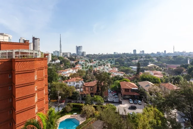 Imagem Excelente apartamento com 202m² em Higienópolis. Living super espaçoso, varanda com uma vista inc...