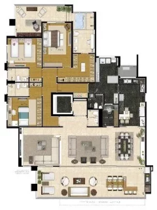 Imagem Apartamento de luxo no Jardim Anália Franco: 4 suítes, 5 vagas, 280m² - Condomínio Edifício Camille Claudel
